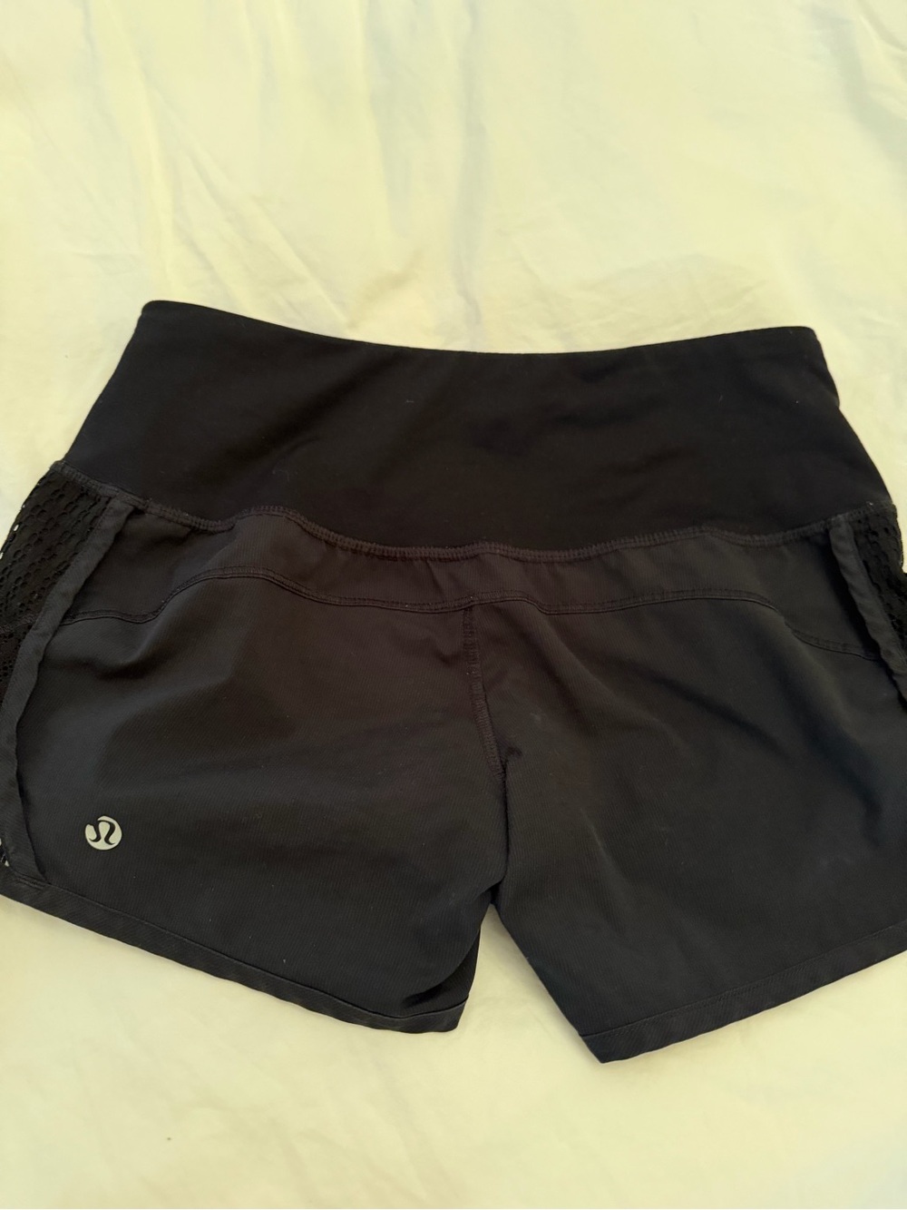 lululemon athletica Black Women's Athletic Shorts with Wide Waistband